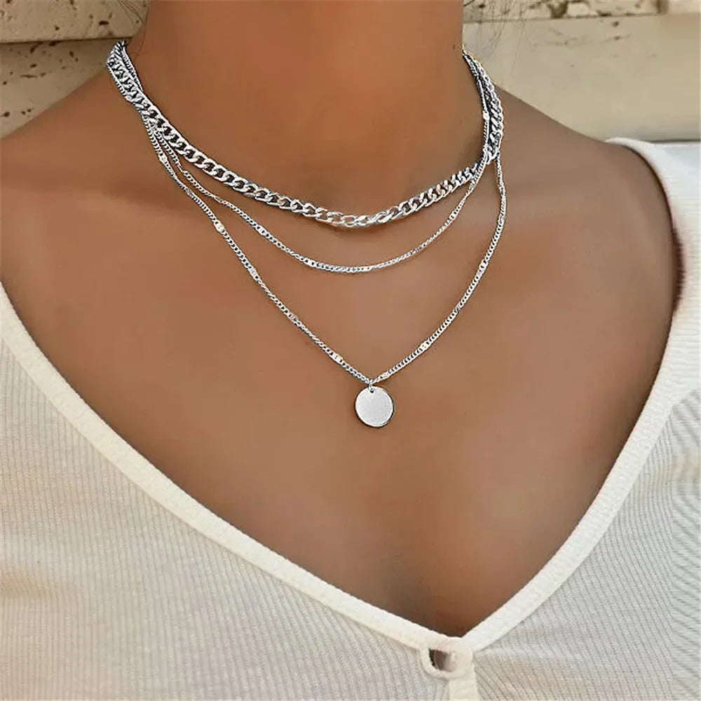 Three-Layer Round Necklace