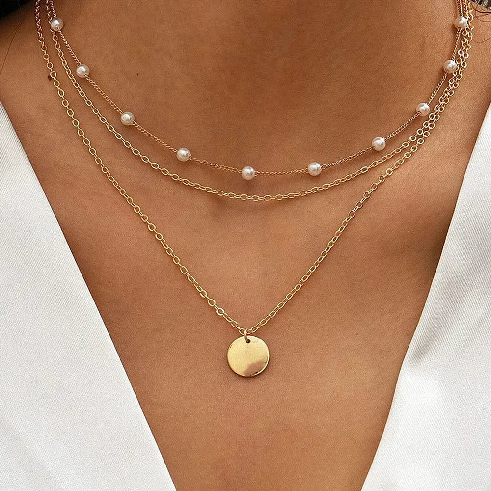 Three-Layer Round Necklace