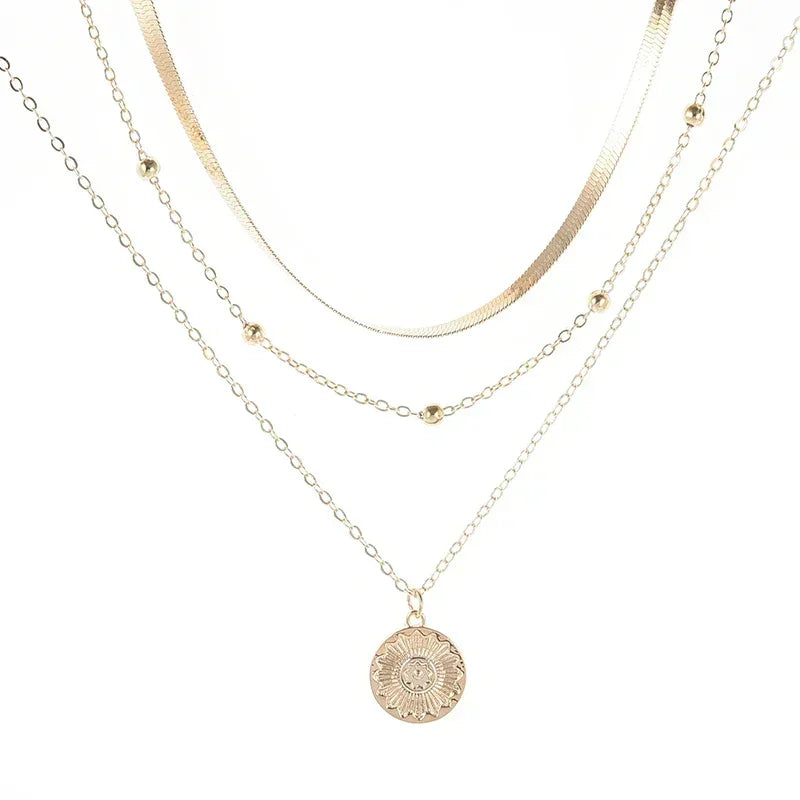 Three-Layer Round Necklace