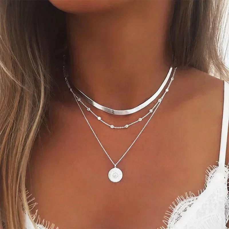 Three-Layer Round Necklace