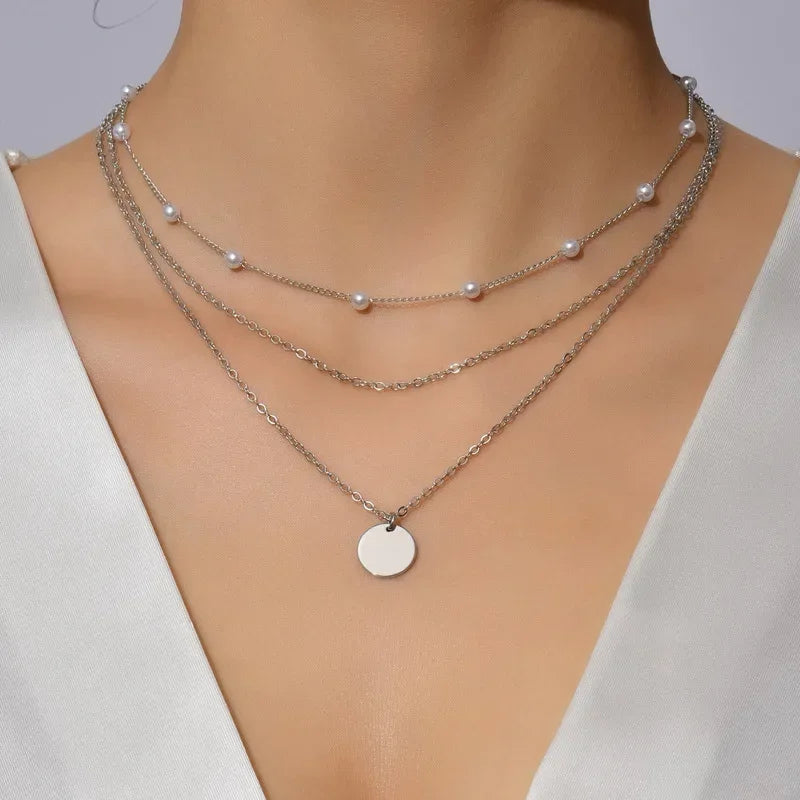 Three-Layer Round Necklace