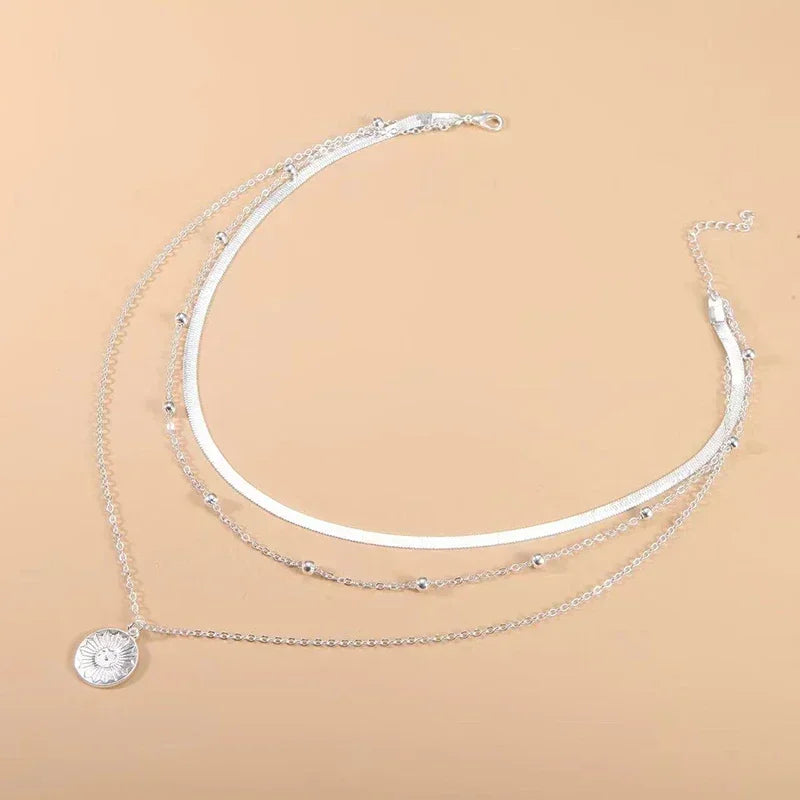 Three-Layer Round Necklace