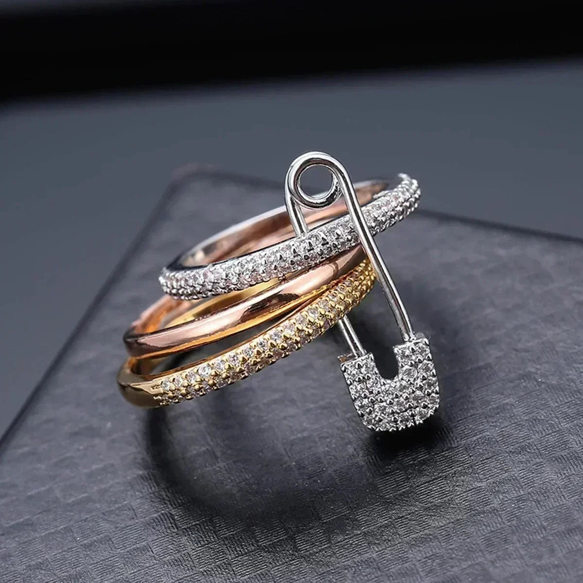 Pin Ring Three Layer Zircon Series