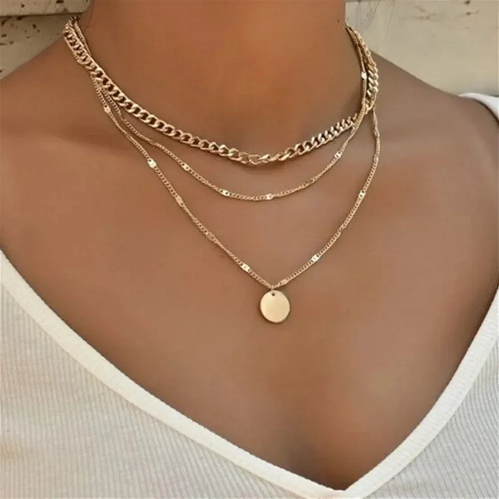 Three-Layer Round Necklace